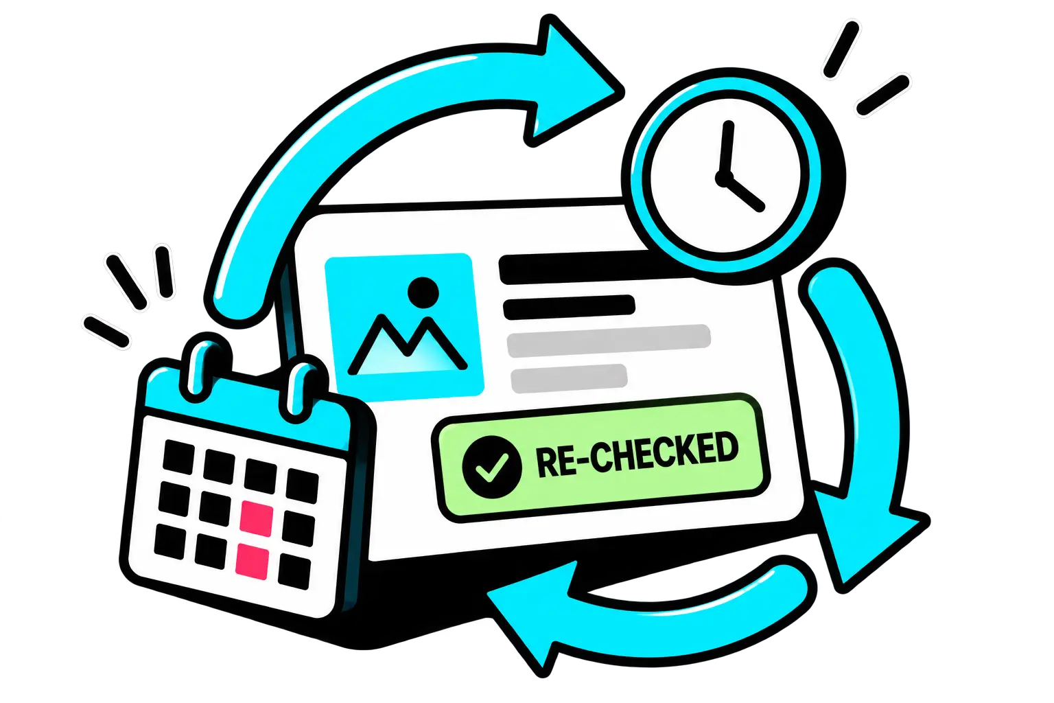Active listings continuous re-checking illustration